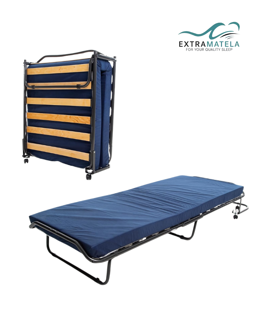 Lit pliable ultra-résistant supportant une charge maximale de 100 kg