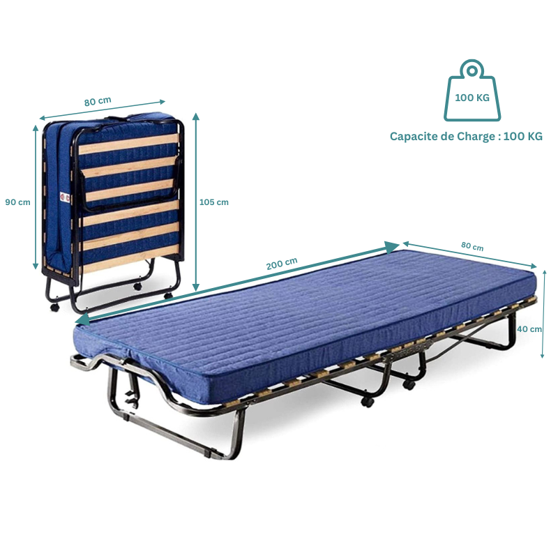 Dimensions du Lit Pliable
